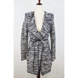 Calvin Klein Black & White Knit Jacket Coat Size 2
